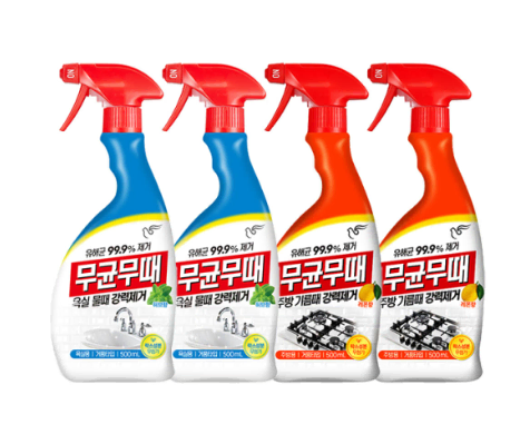 무료배송-피죤 무균무때 청소세제 500ml 4개